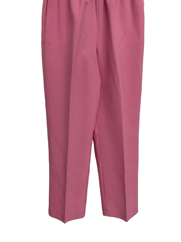 Alfred Dunner Petite Women's Light Pink Elastic Waist Pull-On Dress Pants Size 8 - Image 3 of 4