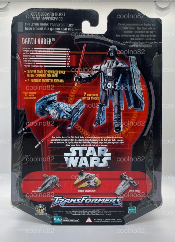RARE Transformers/Star Wars Crossovers Darth Vader Tie Advanced NIB USA SELLER - Image 2 of 3
