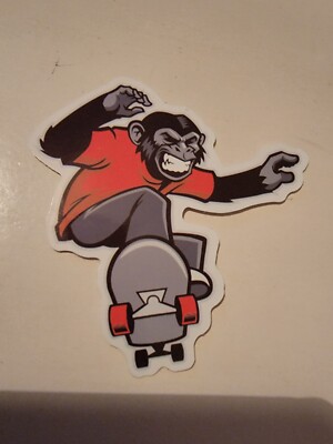 Sticker Decal Vinyl Laptop Binder Cup Car 3'' Chimp Skateboard Vector