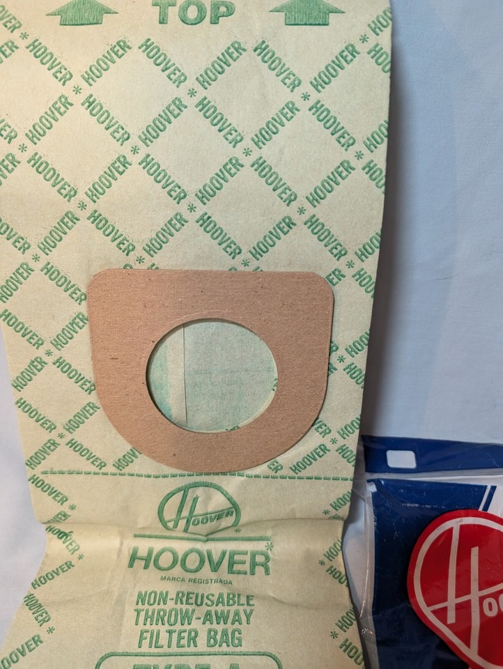 Jenuin Ones One Genuine Type A Hoover Vacuum Bag Open Bag Vintage Vacuum ...