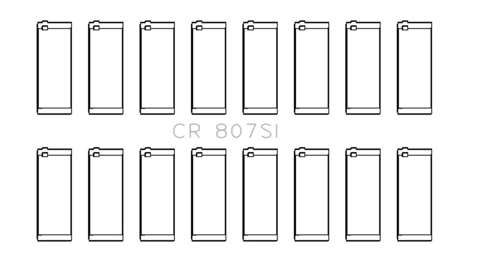 Chevrolet GMC SBC 305 327 350 5.0 5.7 1968 - 2002 King Rod - Rodamientos principales Foto 3 de 4