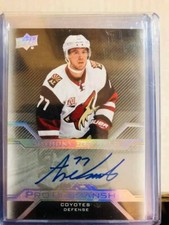 2016-17 UD Black Pro Penmanship #PENAD Anthony DeAngelo Auto Sig Arizona Coyotes