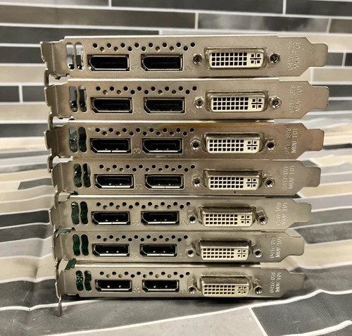 Lot of 7 NVIDIA Quadro K2000 2GB GDDR5 PCIe Graphics Video Cards– Lightly Tested