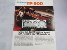 Pioneer TP-900 Vintage Car 8 track Original Catalogue / brochure Japan Printed