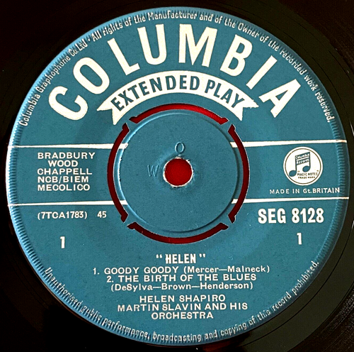 Helen Shapiro Helen 7" EP PC UK MONO ORIG 1961 Columbia Goody Goody+3 VINYL - Imagen 3 de 8