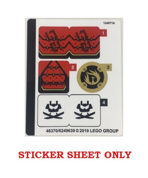 LEGO 70665 - Ninjago: Legacy - The Samurai Mech - STICKER SHEET | eBay