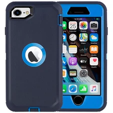 For iPhone SE 2nd 3rd Case Heavy Duty Shockproof Cover Built-in Screen Protector