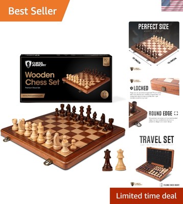 Elegant Sapele Wood Chess Set - Perfect Gift for Strategy Lovers Ages 36+