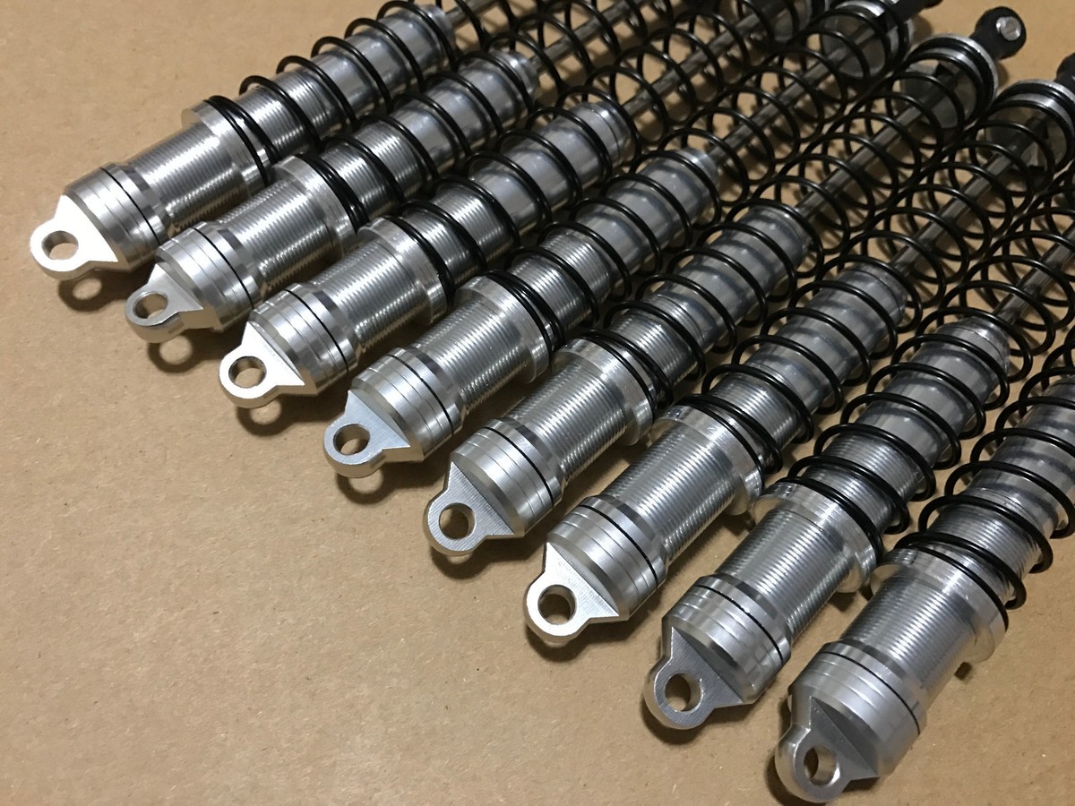 1/8 Savage X, XL 21 & 25 4.6 SS 8 ALUMINUM SHOCKS W/4mm