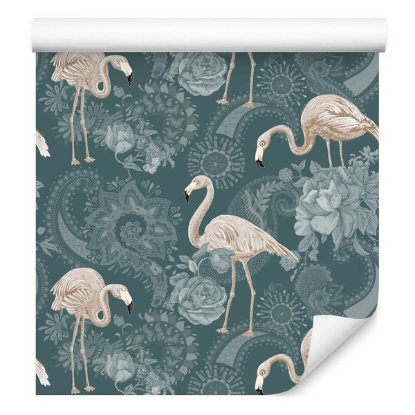 10M Vlies Tapeten Rollen VöGel Flamingos Blumen Pflanzen Xxl 1820-image
