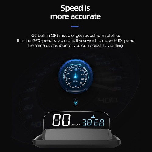 OBD HUD Head Up Display Espejo Navegación Coche GPS Proyección Velocímetro Alam - Imagen 9 de 14