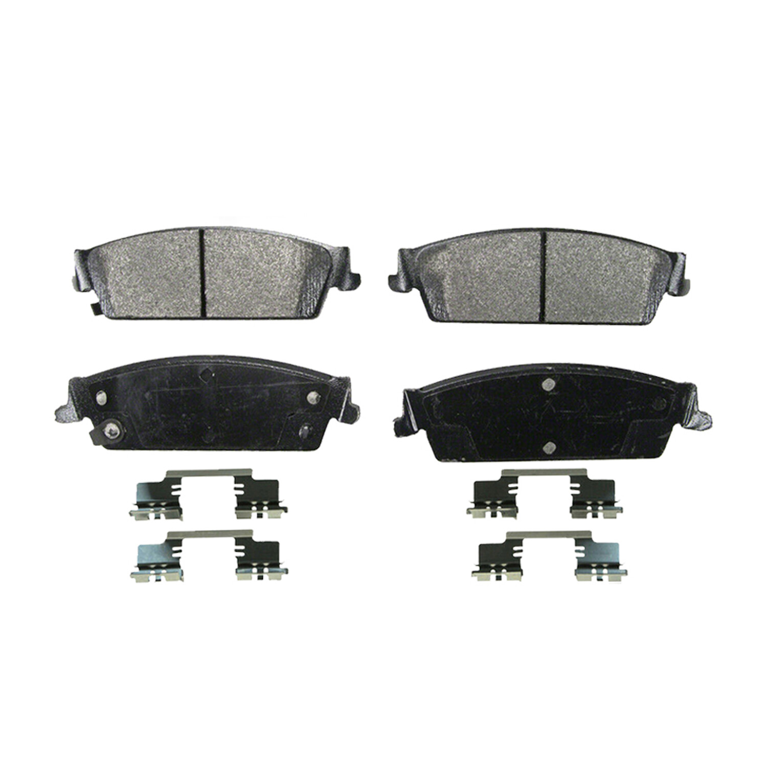 Front + Rear Ceramic Brake Pads Hardware For Escalade Avalanche Silverado Tahoe - Foto 2