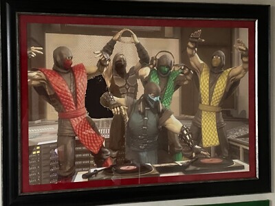 Mortal Kombat Ninja DJs Framed *ERROR PRINT* Super Rare