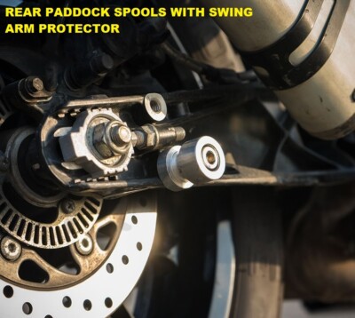 Rear Paddock Spools With Swing Arm Protector for KTM ADVENTURE 250 | eBay