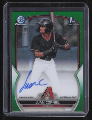 2023 Bowman Chrome Juan Corniel CPA-JCL 1st Green Refractor /99 Arizona ...