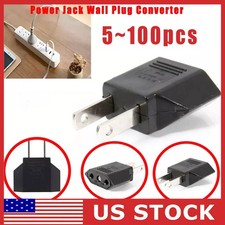 5-100x EU Europe to US USA Power Jack Wall Plug Converter Travel Adapter New