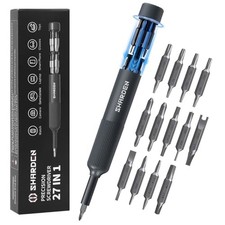 SHARDEN 27-in-1 Precision Screwdriver Set Multi Bit Mini Small Screwdriver Grey