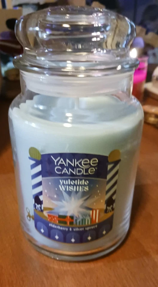 YANKEE CANDLE Yuletide Wishes Original Lg Tarro Vela Taller Maravillas Colección Foto 3 de 3