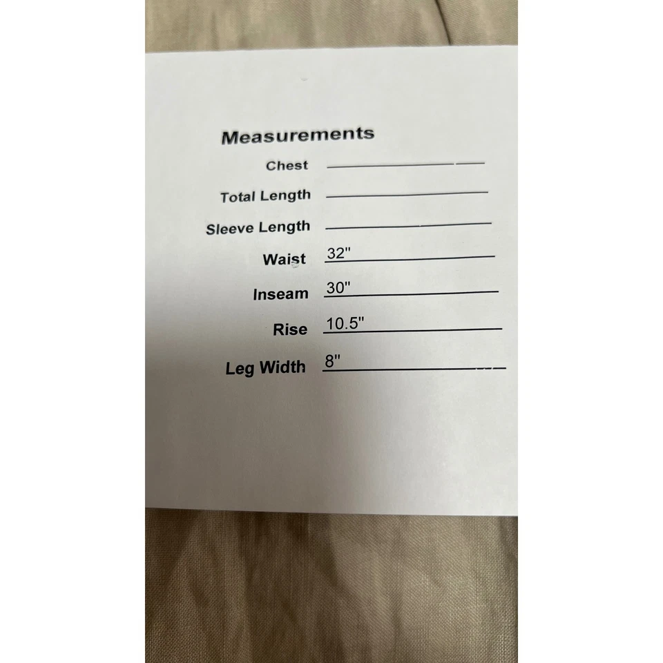 Pantalones de vestir Lauren Ralph Lauren para hombre beige lino calce clásico frente plano 32x30 Foto 2 de 4