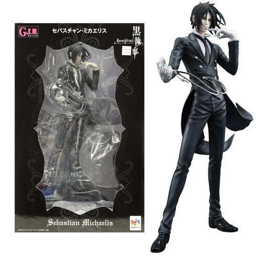 Black Butler Kuroshitsuji 20CM Sebastian Michaelis 20CM Anime Figure W/ no BOX