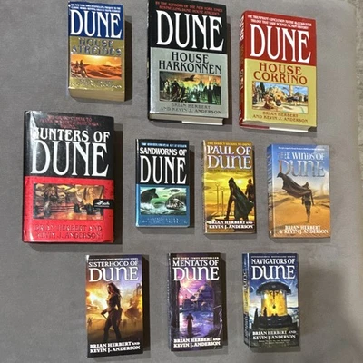 Brian Herbert Kevin J. Anderson DUNE Lot of 10 Books Hardcover and Paperback - Image 1 of 4