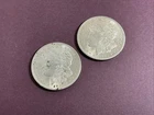 1921 Morgan Dollars US  .90 Silver $1.00 Coins - TWO COINS - VERY Sharp Details