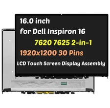 16 for Dell Inspiron 16 7620 7625 2-in-1 P119F LCD Touch Screen Display Assembly