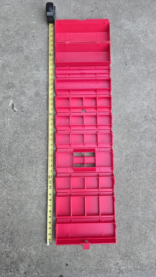 Rolykit Medium Portable Red Tool Box Organizer Parts Sewing Crafts Fishing 43-in - Image 3 of 4