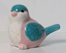 Handpainted Ceramic Bird Chickadee Sparrow Bluebird Finch Figurine Cottagecore