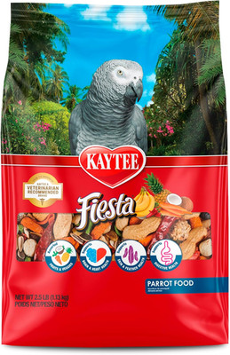 Fiesta Parrot Food, Nutritious and Fun Blend, Supports Skin, Feather, Digestion,