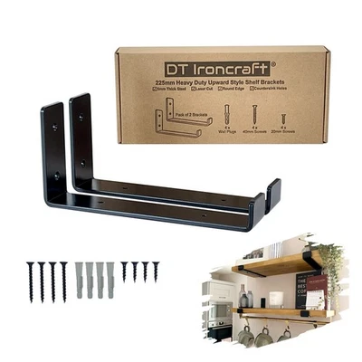 Heavy Duty Shelf Bracket for Scaffold Board shelving 225mm (9 inch) DT Ironcraft - Image 1 of 4