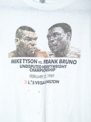 1989 Mike Tyson Vs Frank Bruno T-Shirt X Large *RARE*