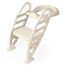 Dolu Nuve Potty Toilet Training Seat w/ Adjustable Ladder for Kids, Relax Beige