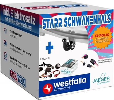 WESTFALIA AHK für Ford Focus III Turnier 11-18 starr + 13-pol JAEGER ES SPEZ