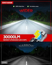 LED 30000LM 100W 9003/hb2 Fendinebbia LED Lampadine Super Luminose Bianco - Miniatura 2