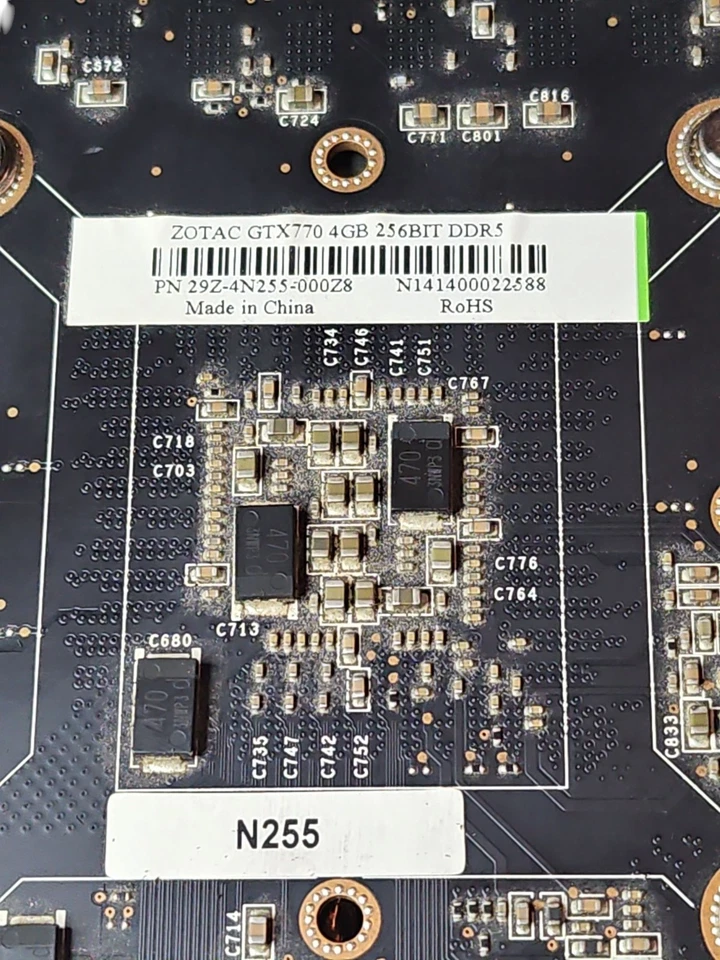 ZOTAC Nvidia GTX 770 4GB 256BIT DDR5 Graphics Card (ZT-70304-10P) - Image 4 of 4