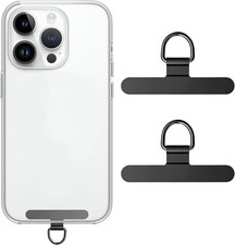 Cell Phone Tether Tab for iphone, 2 Pcs Metal Phone Lanyard Patch, Universal Cel