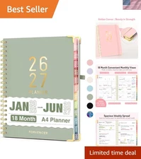 High-Quality 18- Planner with Effortless Tab Navigation for Busy Lives
