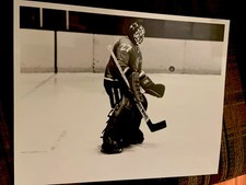 1976 NHL HOCKEY GILLES MELOCHE PHOTO RICHARD PILLING GOALIE MASK  TYPE 1 AHL WHA