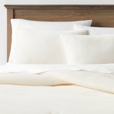King Lustrous Velvet Comforter Sham Set Cream - Threshold