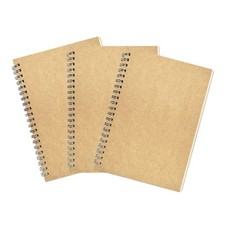 3 Pack College Ruled Notebook, Soft Yellow Cover Spiral Notebook, Memo Notepa...