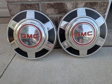 1973 - 1987 Gmc Truck Hubcaps 12 Ton Poverty 12 Dog Dish Set Of 2 Hubcaps