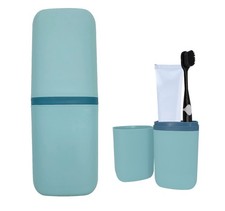 Travel Toothbrush Toothpaste Case, Toothbrush Travel Holder with Cup Portab...