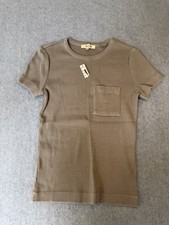 Madewell Pocket Tee Garment-Dyed Ribbed Crewneck Burnished Grey Size XXS NWT