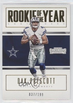 2016 Panini Contenders Rookie of the Year Gold 37/199 Dak Prescott #22 RC uk2