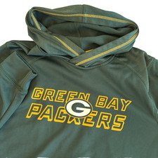 NFL Team Apparel Green Bay Packers Pullover TX3 Warm Hoodie Mens Size M