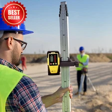 Universal Digital Rotary Laser Detector Red Beam Dual Display Bubble Level US