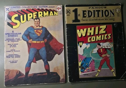Vintage DC Limited Collectors Edition Superman & Shazam Lot 1974