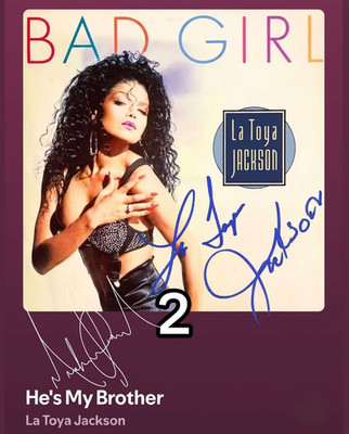 La Toya Jackson 1980 Polydor Promo Poster and Michael Jackson signature RARE