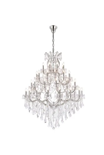 Elegant Lighting 2800G46/RC Maria Theresa 49 Light 46"W Crystal - Chrome - Picture 3 of 12